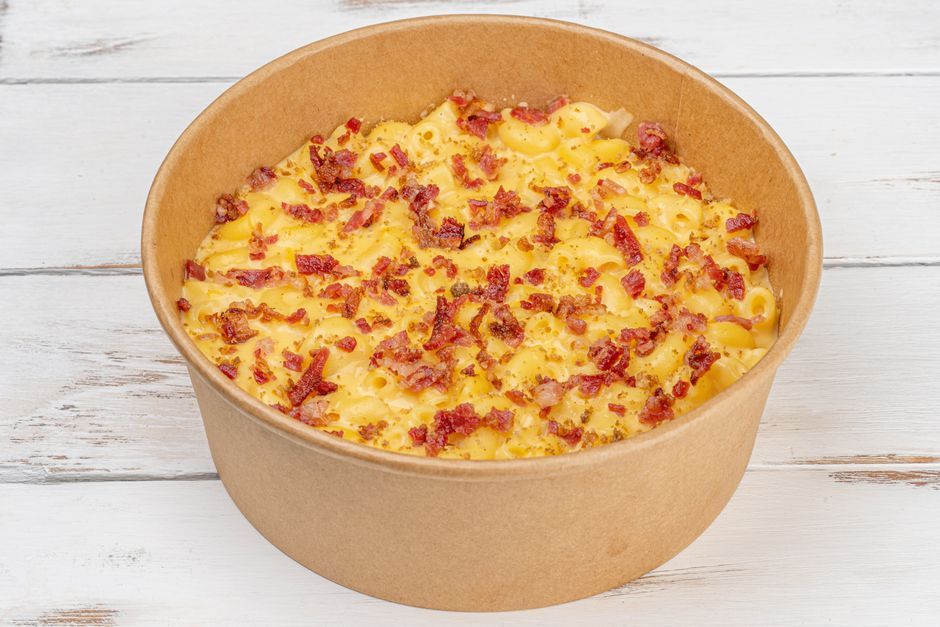 Mac & Cheese — Elbow pasta baked in a cheese sauce.