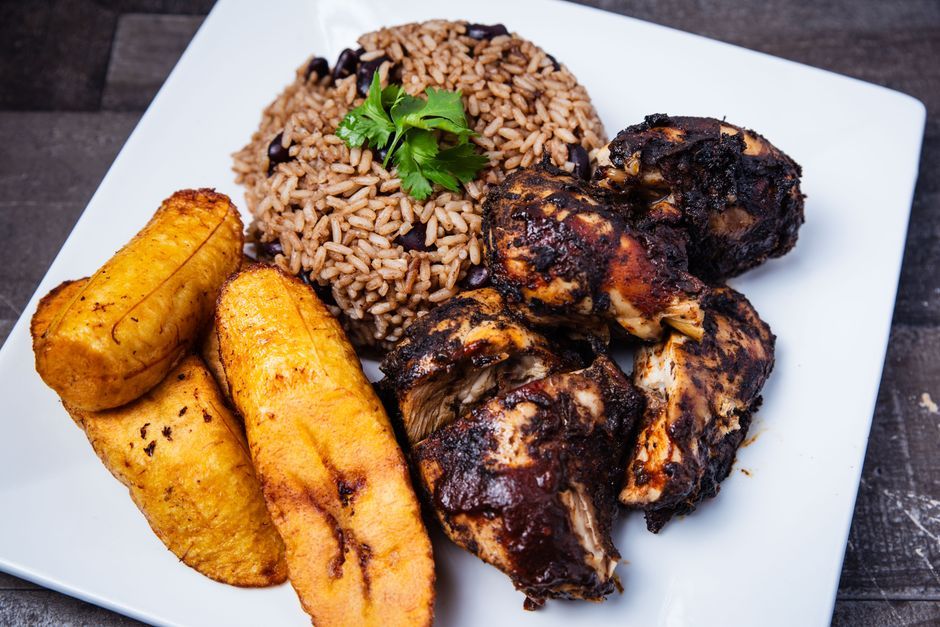 Caribbean food, representative of the kind of dishes served